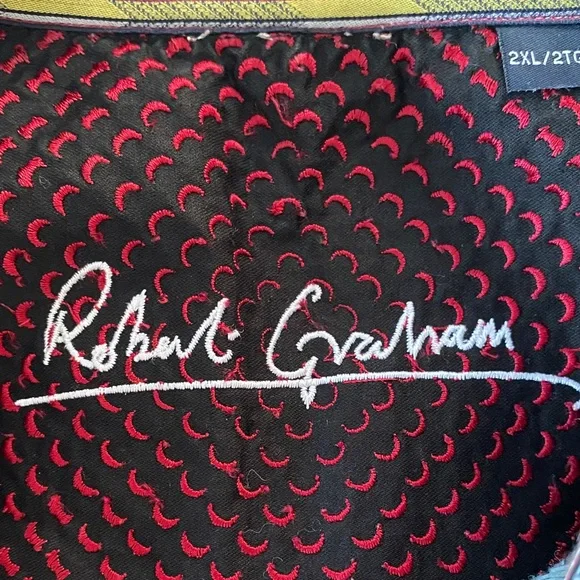 Robert Graham Black and Red Striped Dress Shirt - Picture 14 of 14